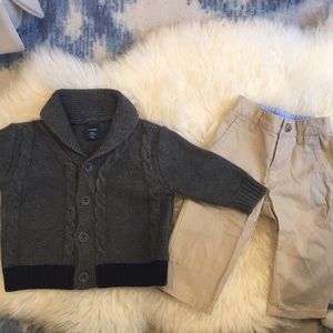 Boy sweater and khakis 6-12 months